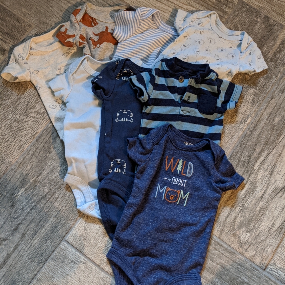 Lot of 8 Just for You Newborn Onsies